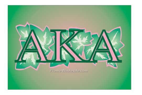 Alpha Kappa Alpha Sorority Badge W/ Metal Pin (2-1/8"x3-1/8" )