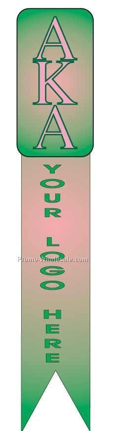 Alpha Kappa Alpha Sorority Letters Bookmark W/ Black Back