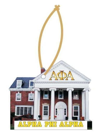 Alpha Phi Alpha Fraternity House Ornament W/ Mirrored Back (12 Square Inch)
