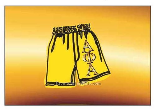 Alpha Phi Alpha Fraternity Shorts Badge W/ Metal Pin (2-1/8"x3-1/8")