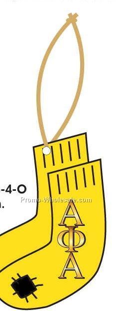 Alpha Phi Alpha Fraternity Socks Ornament W/ Mirror Back (4 Square Inch)