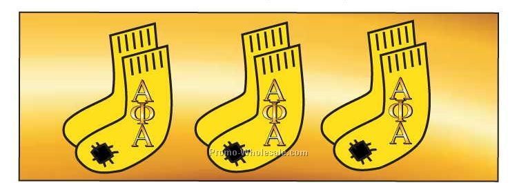 Alpha Phi Alpha Panoramic Fraternity Socks Badge W/Metal Pin(1-5/8"x4-5/8")
