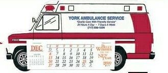 Ambulance Standard Truck Calendar