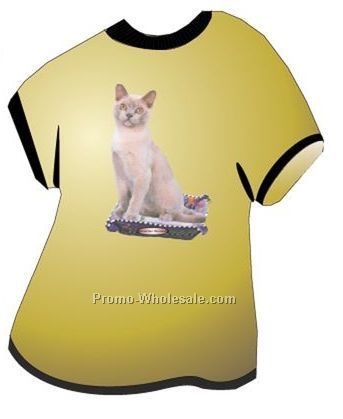 American Burmese Cat Acrylic T Shirt Coaster W/ Felt Back