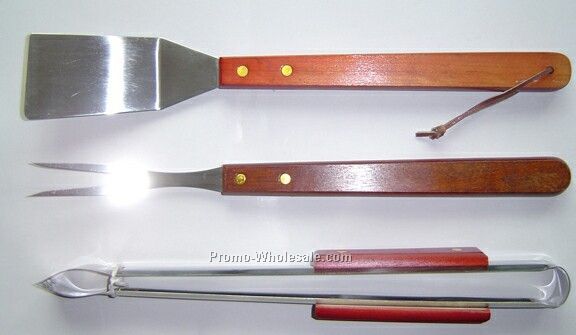 Bbq Set (Wooden Handle)