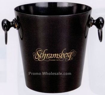 Black Bouquet Wine Bucket W/ 2 Loop Handles
