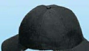 Black Cotton Twill 6 Panel Double Billed Cap (One Size Fit Most)