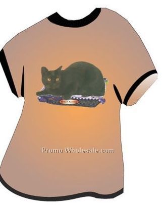 British Bombay Cat Acrylic T Shirt Coaster W/ Felt Back