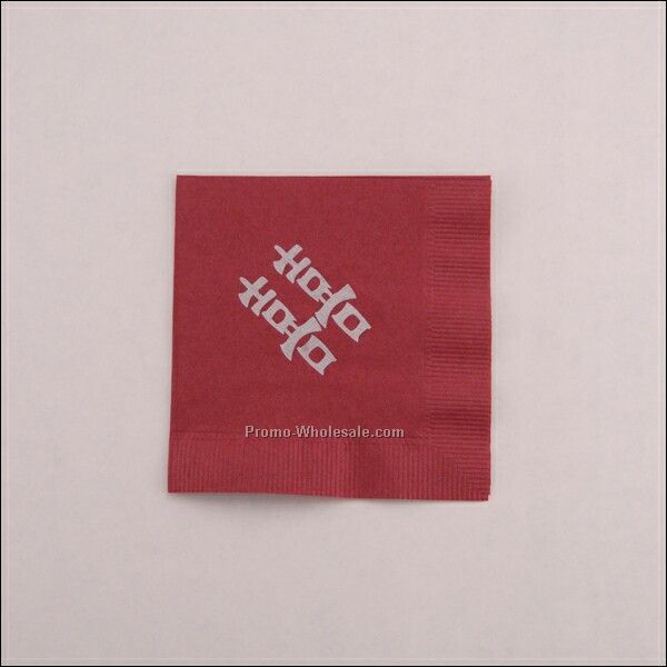 Burgundy Colored Beverage Napkin