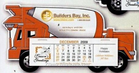 Cement Truck - Standard Full Color Die Cut Calendar - Before June 1