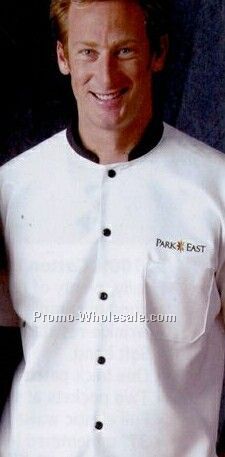 Chef Designs Cook Shirt (S-xl) - White W/ Black Trim
