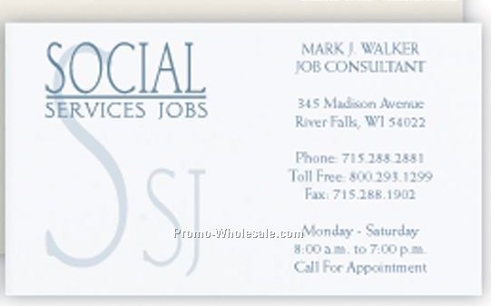 Classic Crest Avon Brilliant White Business Card W/ 1 Standard Foil