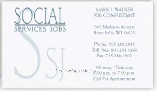 Classic Crest Natural White Business Card W/ Standard Ink