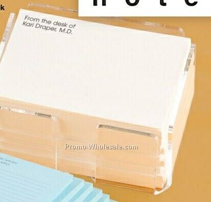 Clear Acrylic Sticky Note Holder - 4"x3"