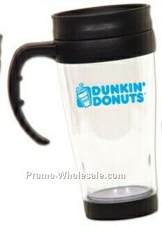 Clear Travel Mugs W/ Open Handle