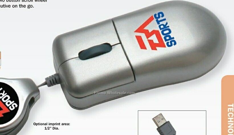 Compact Travel Mini USB Optical Mouse