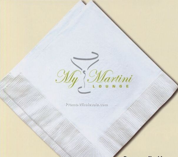 Custom Imprinted 3 Ply Beverage Napkins/ Limited Custom (2 Color)