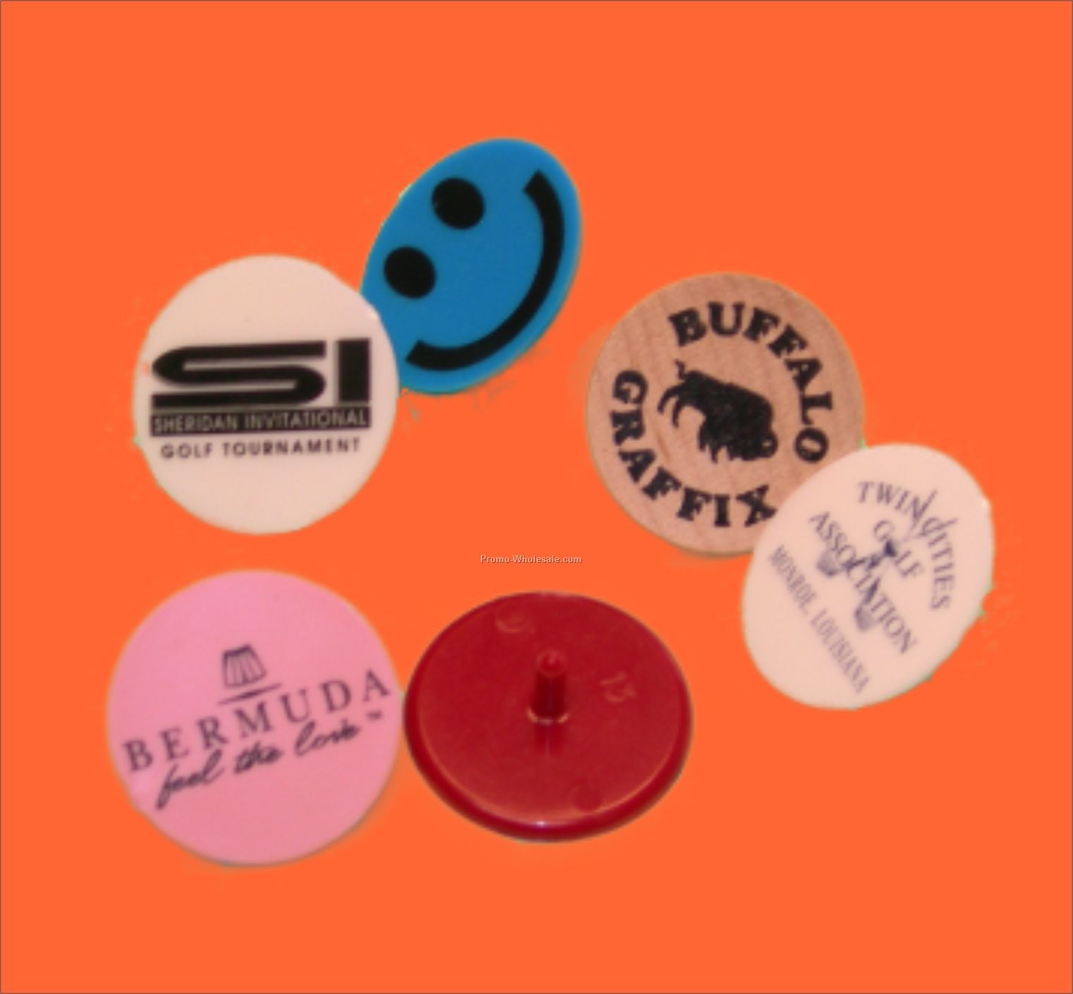 Custom Imprinted Plastic Quarter Ball Marker