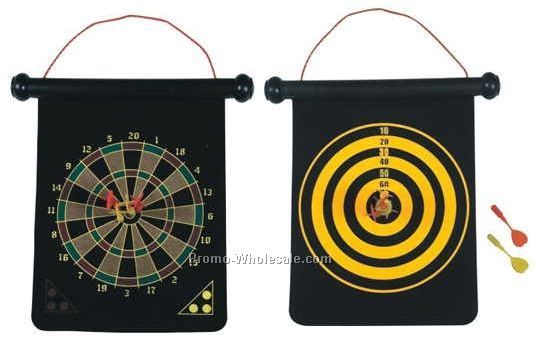 Deluxe 2 Sided Dart Board Set