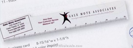 Econ-o-line 12" Shaped Ruler (Business Card)