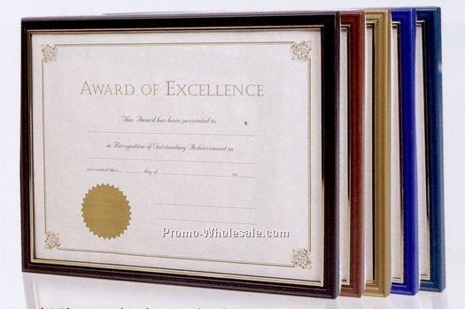 Economy Injection Molded Certificate Frame