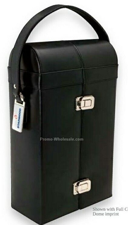 Essentials Portelli Leather Double Wine Case 8"x14"