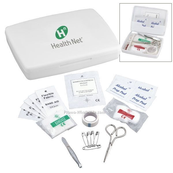 First Aid Kit With Tweezers/ Tape/ Sterilized Compress