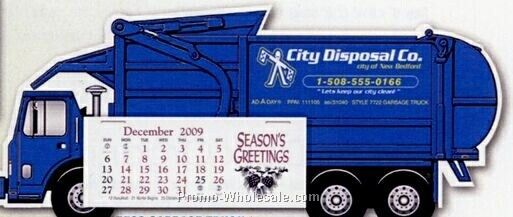 Garbage Truck Standard Full Color Die Cut Calendar - Before June 1