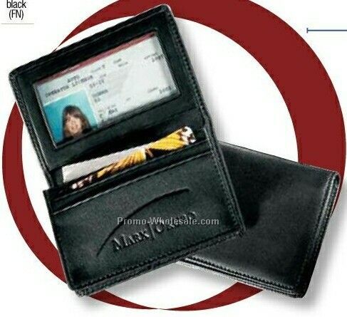 Genuine Leather Deluxe Gusseted Business Card Case