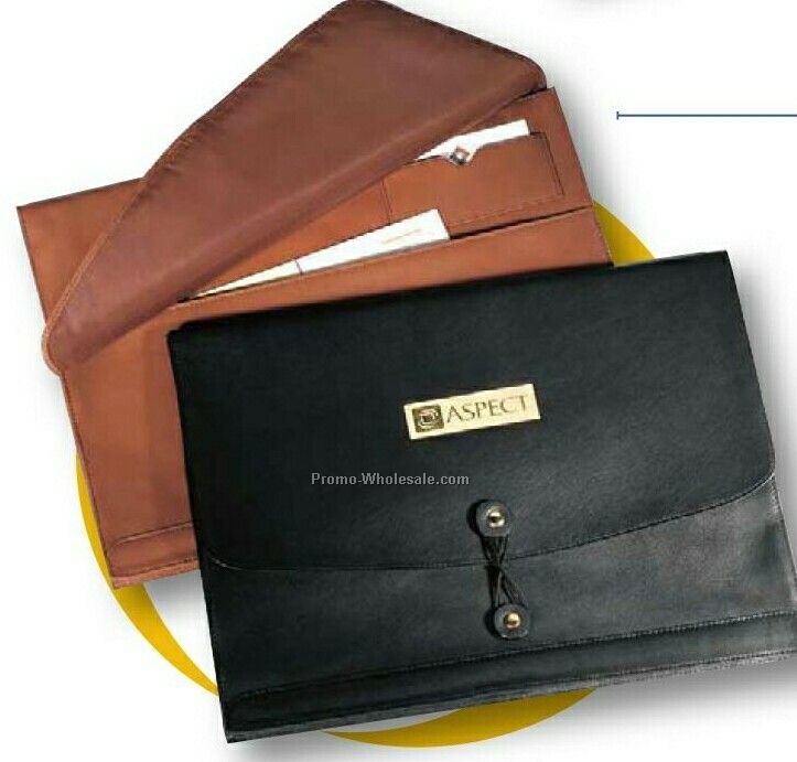 Genuine Leather Horizontal Manila Envelope