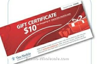 Gift Certificates (4"x9")