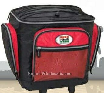 Giftcor Red Rolling Cooler Bag 15"x16-1/2"x13"
