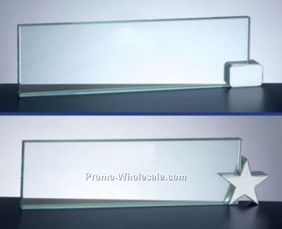 Glass Name Plates With Holders