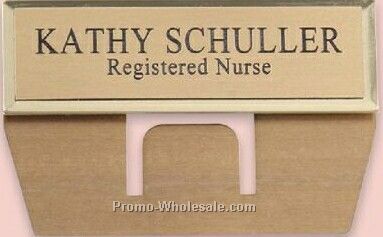 Gold Metal Pocket Name Badge