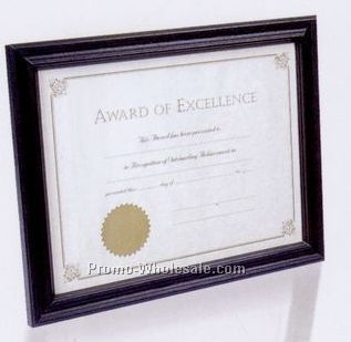 Hardwood Certificate Frame W/ Black Finish