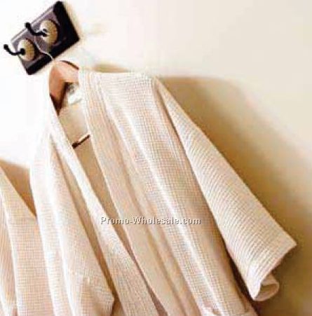 Kimono Style - Waffle Weave Bath Robe (White Only)