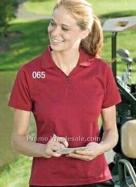 Ladies Meridian Cotton Knit Polo Shirt (Xs-xl)