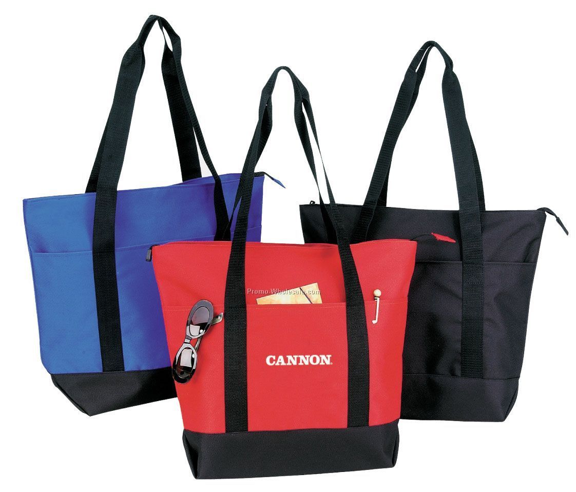 Large Zippered Tote Bag