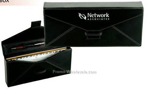 Leather Envelope Stationery Box