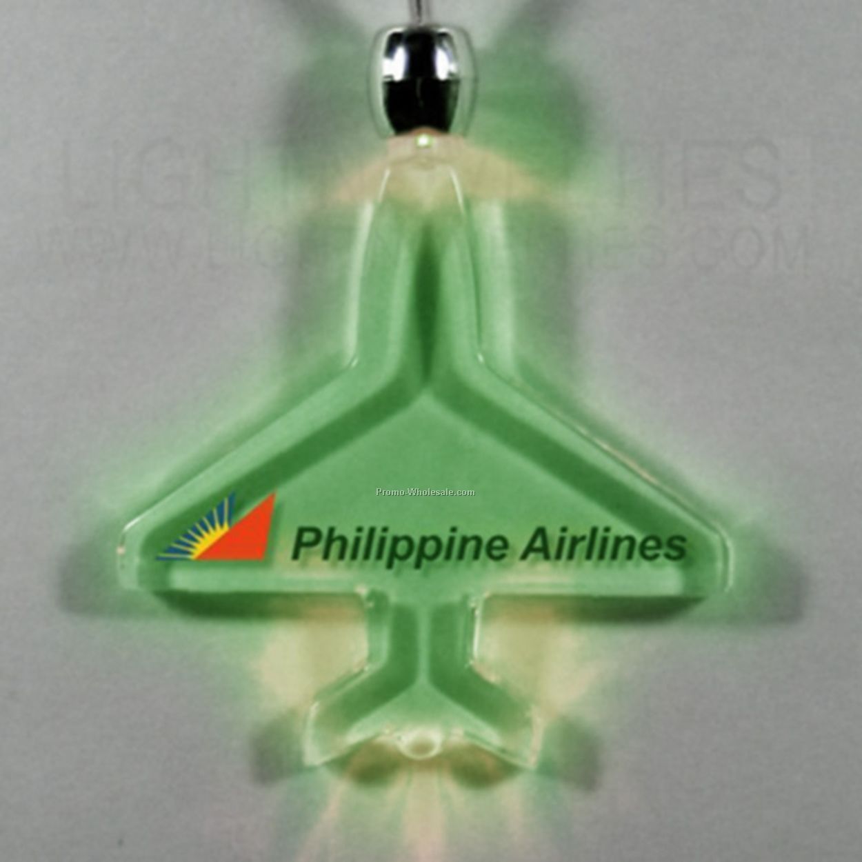 Lighted Necklace - Plane - Green Or Blue