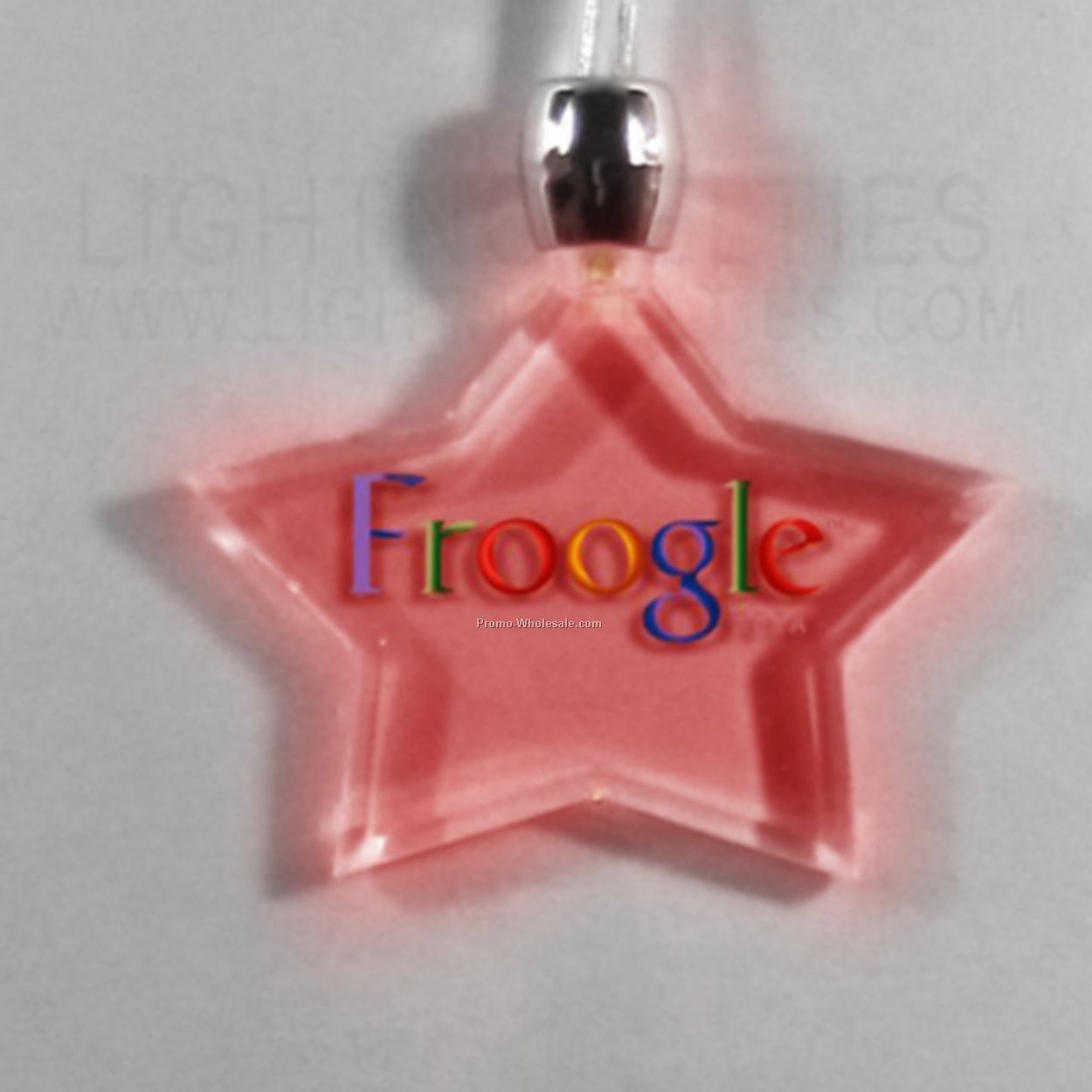 Lighted Necklace - Star - Red Or Yellow