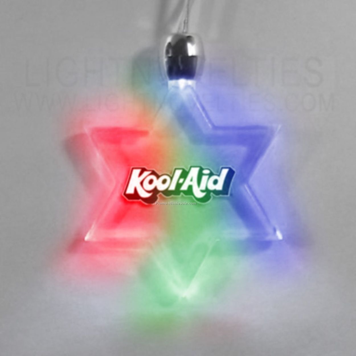 Lighted Necklace - Star Of David - Multi