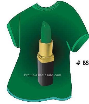 Lipstick Acrylic T Shirt Coaster W/ Felt Back