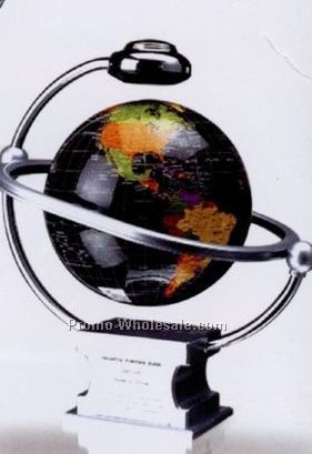 Magnetic Suspension Terrestrial Globe - 8" Black Globe