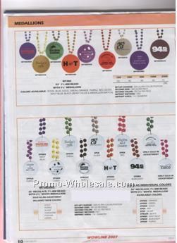 Mardi Gras Beads With Medallion