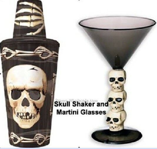 Martini Glass & Shaker