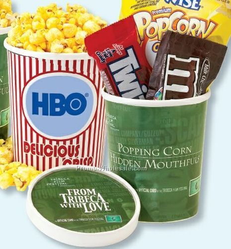Movie Theater Tub - Twizzlers/ M&Ms/ Wise Popcorn W/ Lid