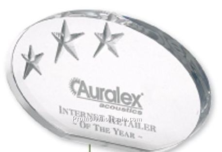 Oval Deep Etch Award - (Laser Engraved)