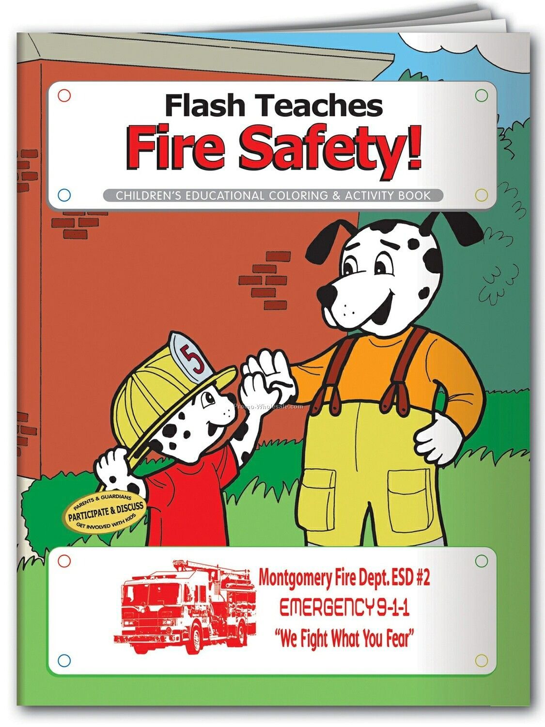 Pillowline Flash Teaches Fire Safety Coloring Book