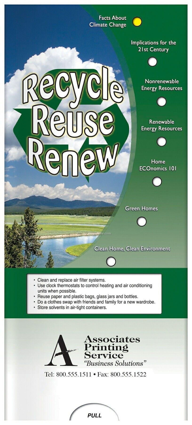 Pillowline Recycle Reuse Renew Pocket Slider Chart